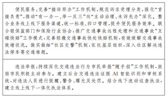 Key points of planning implementation 7: key tasks of traffic co-governance